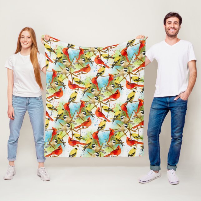 Flock av fjädrar fleecefilt (På plats)