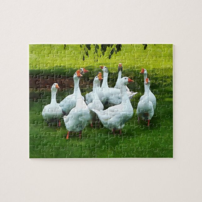 Flock av gäss pussel (Horisontell)