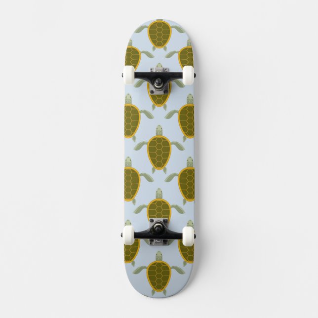 Flock av havssköldpaddamönster skateboard bräda 19,5 cm (Framsida)
