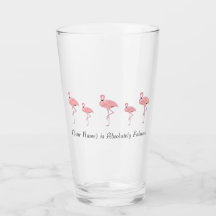 Flock av rosa flamingos anpassat namn