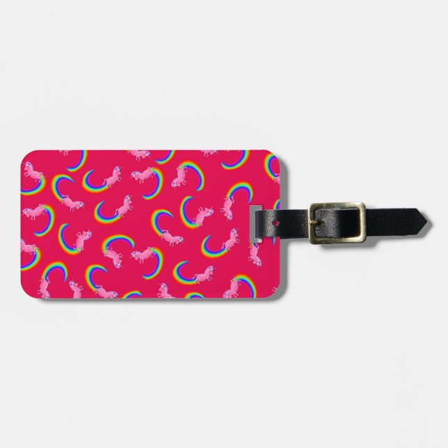 flock av rosa unicorns bagagebricka (Horisontell Framsida)