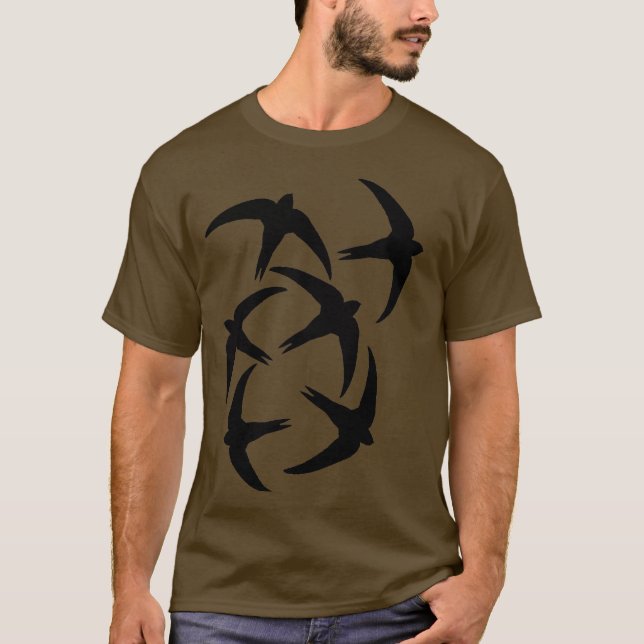Flock av svalor t shirt (Framsida)