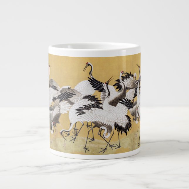 Flock av tranor (höger sida) av Ishida Yutei Jumbo Mugg (Framsidan)