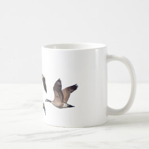 Flock av vildgäss kaffemugg
