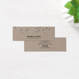 ©Flock Birds Earring Ringar Studs Visning Card Litet Visitkort