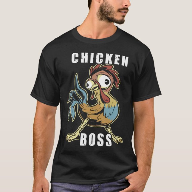 Flock Boss flock Boss Huhn Love  Roosters  2 T Shirt (Framsida)
