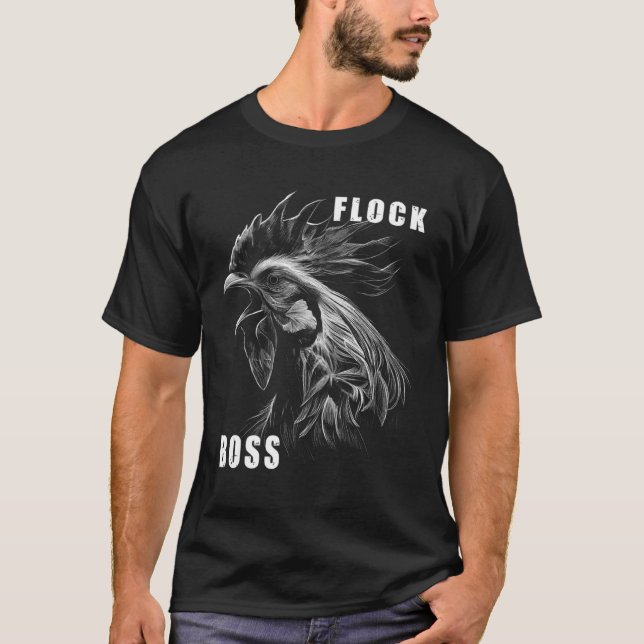 Flock Boss flock Boss Huhn Love  Roosters  5 T Shirt (Framsida)