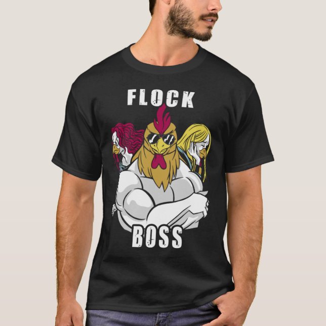Flock Chef flock Chef Huhn Kärlek Tuppar 1 T Shirt (Framsida)