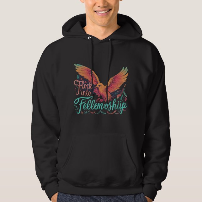 Flock in Fellemoshiip Hoodie (Framsida)
