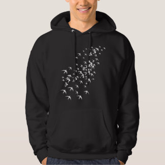 Flock of Flying Birds - Swarm of Swallows for Natu Hoodie