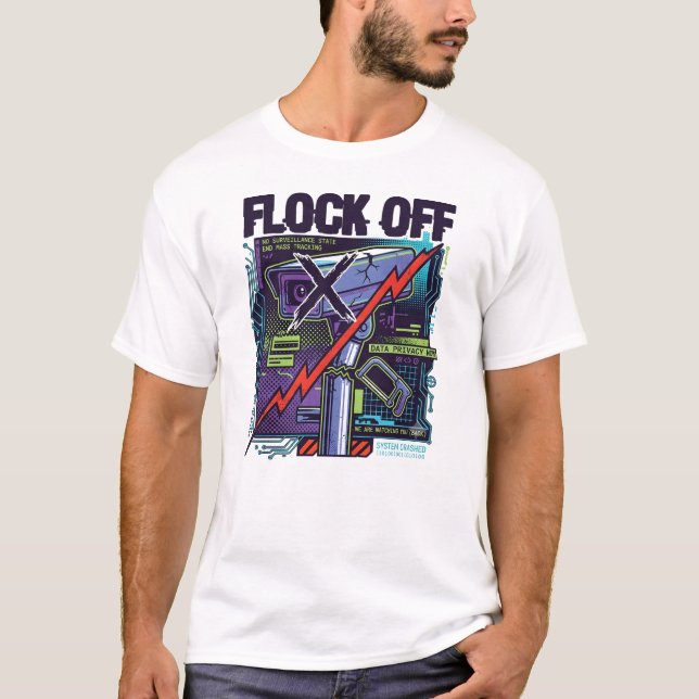 Flock Off Sekretess T-Shirt | Anti Övervakning  (Framsida)
