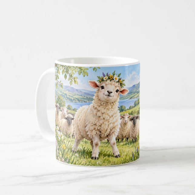 Flock Star Rolig Får Älskare Mugg (Framsida vänster)