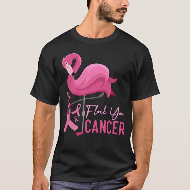 Flock You Cancer | Coola Flamingo Breast Cancer Gi T Shirt (Framsida)
