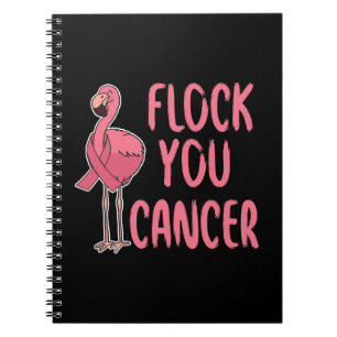 Flock You Cancer Flamingo Breast Cancer Awareness Anteckningsbok