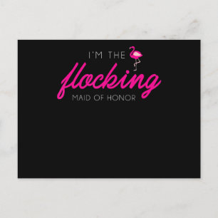 Flockande Brudtärna Flamingo Möhippa Helg Vykort