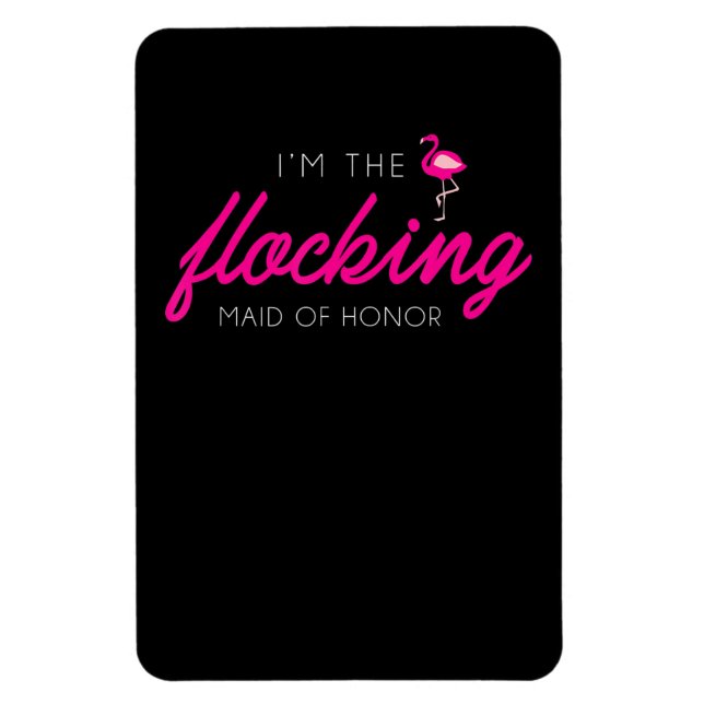 Flockande Brudtärna Flamingo Möhippa Magnet (Vertikal)