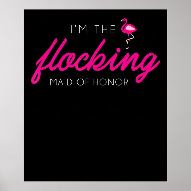 Flockande Brudtärna Flamingo Sjungmöfest Poster (Framsidan)