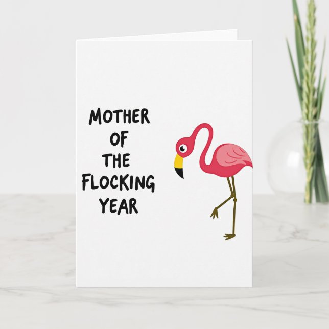 Flockande Stora Mor Blommig Kort (Framsida)