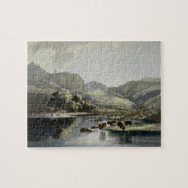 Flockar av bisonen och älgen på upperen Missouri, Pussel (Horisontell)