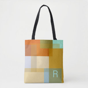 Flockar av färgstark Contemporary Geometric Färg Tygkasse