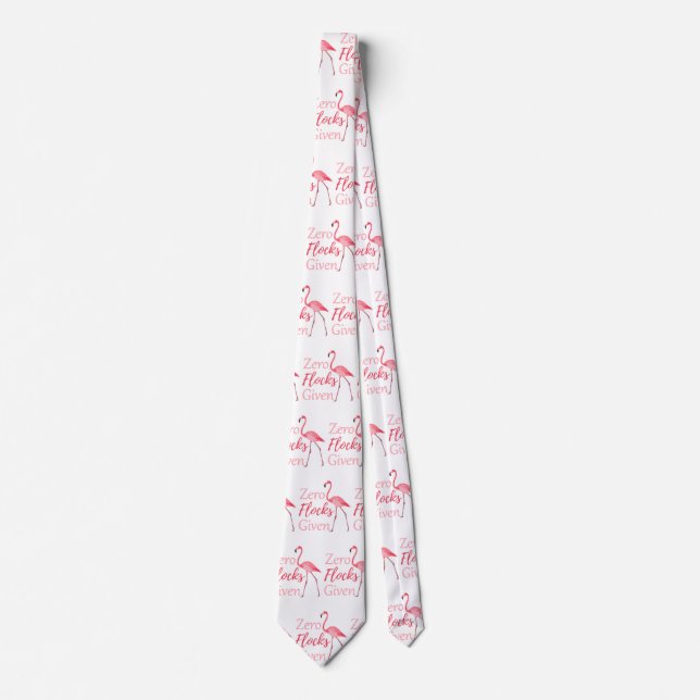 Flockar som nolla ges den roliga flamingoen slips (Framsida)