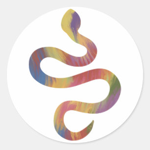 Flockare av akrylisk-Stil-snake Runt Klistermärke