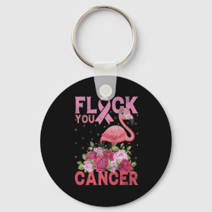 Flockera Rosa Ribbon Flamingo Breast Cance Nyckelring