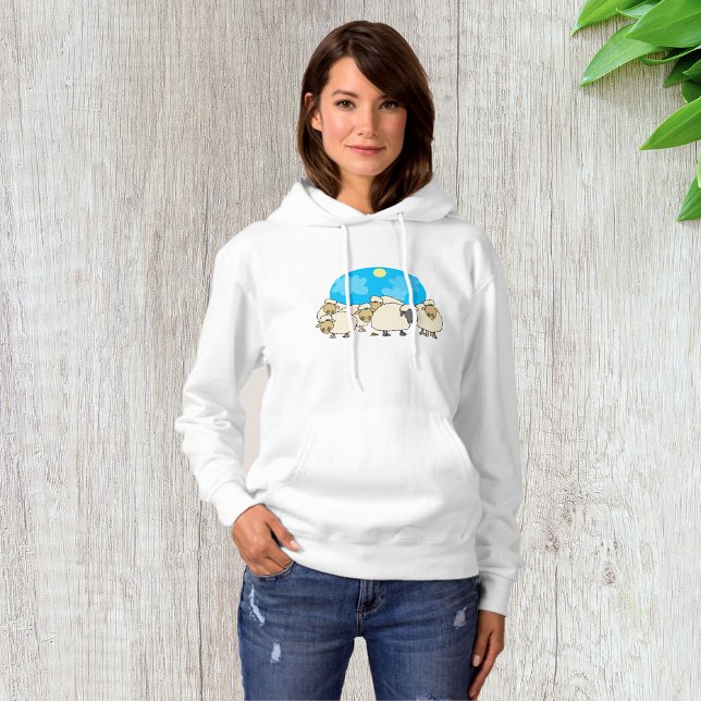 Flocket av får Womens Hoodie T Shirt (Skapare uppladdad)
