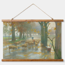 Flocket med Shepherdes på en regndag