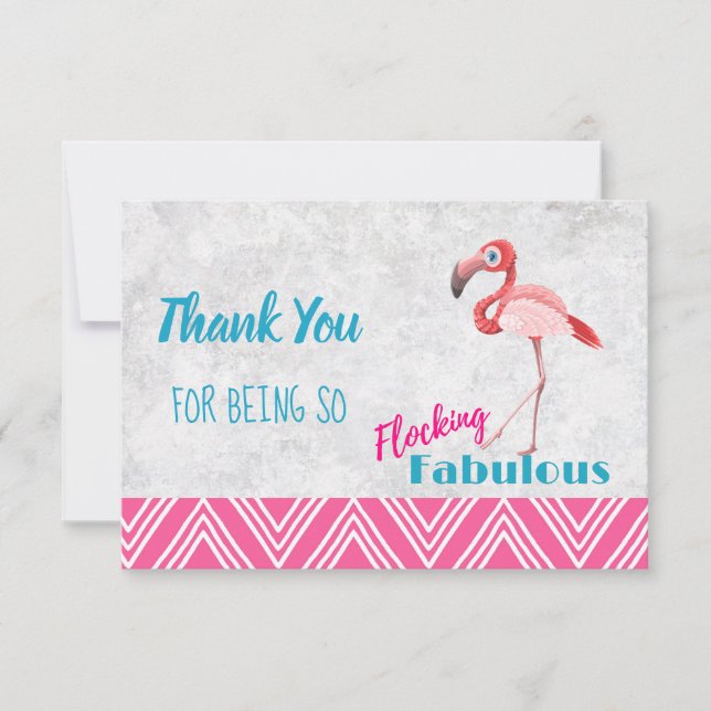 Flocking Fabulous Pun w/ Rosa Flamingo Tack (Framsida)