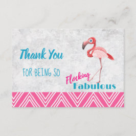 Flocking Fabulous Pun w/ Rosa Flamingo Tack Kort