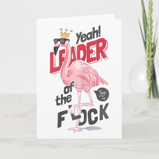 Flockledare Flamingo Mors dag  Kort (Framsida)