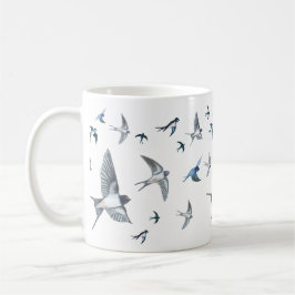 Flockning av sväljer kaffemugg