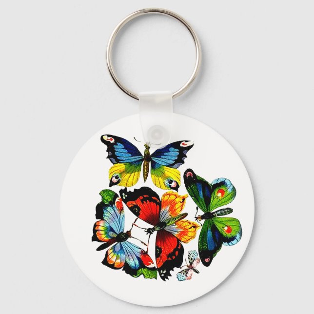 Flockor av fjärilar nyckelring (Framsida)