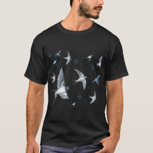 Flockor av sväljande fåglar som flyger T Shirt