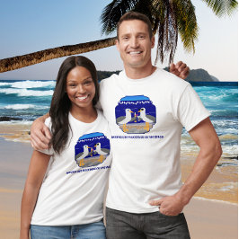 Flocktails på stranden Rolig mås T Shirt