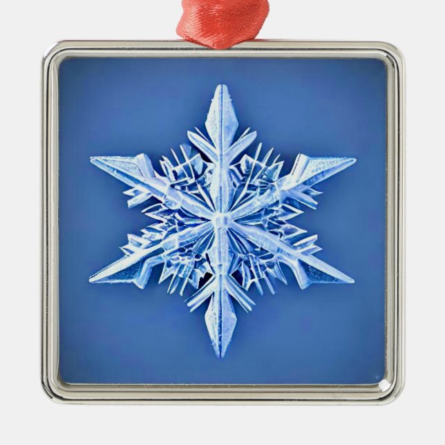 Flocon de neige - snowflake julgransprydnad metall (Framsidan)