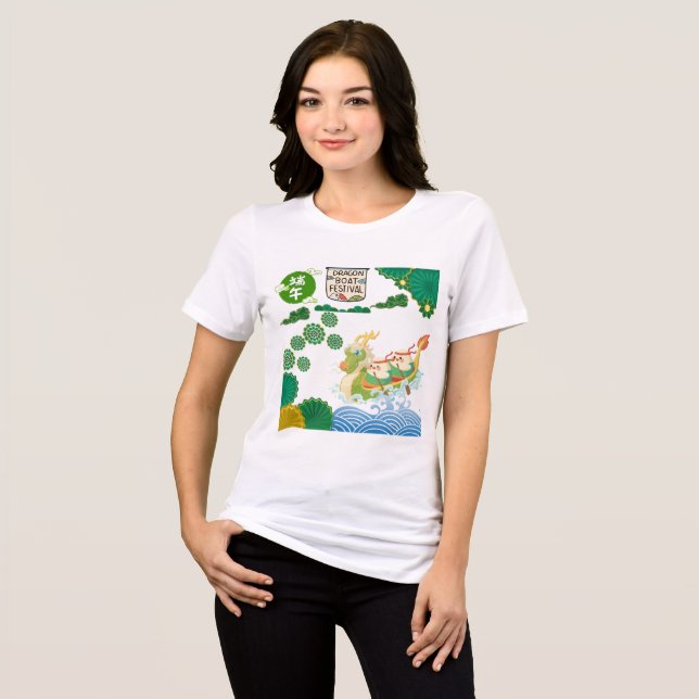 Flod av stigande drakar vit t shirt (Framsida Full)