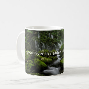 Flod - Grönt-skog - citat Mix Kaffemugg
