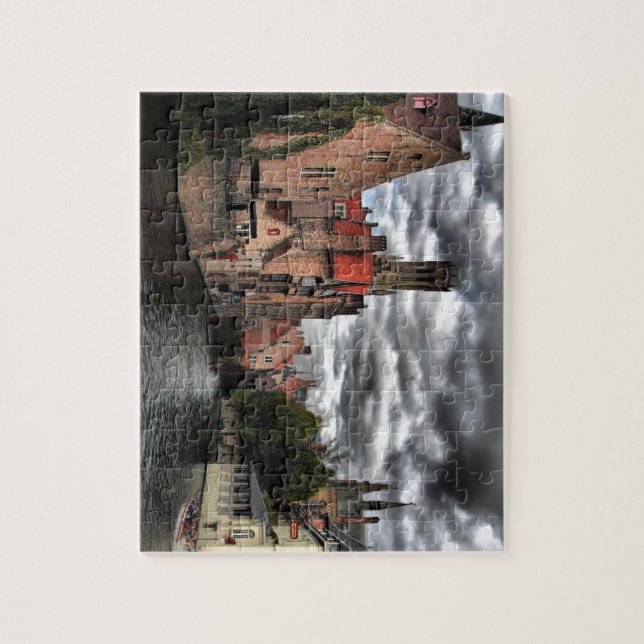 Flod i den Bruges staden, Belguim Pussel (Vertikal)