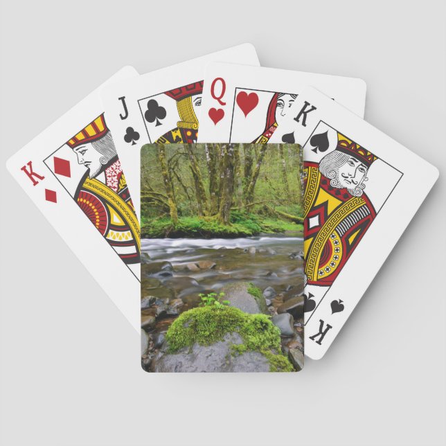 Flod i grön skog, Oregon Casinokort (Baksidan)