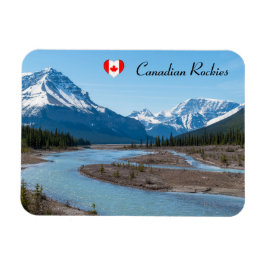 Flod längs Icefields Parkway Highway 93 - Kanada Magnet