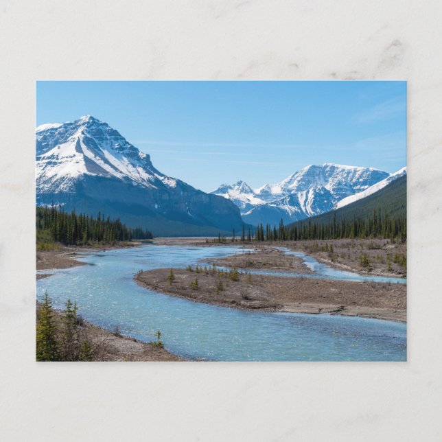 Flod längs Icefields Parkway Highway 93 - Kanada Vykort (Framsida)