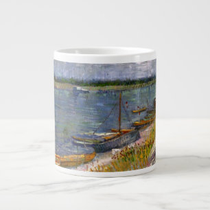 Flod med roddbåtar av Vincent van Gogh Jumbo Mugg