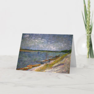 Flod med roddbåtar av Vincent van Gogh Kort