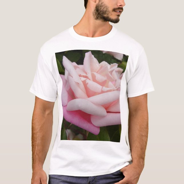 FLOD Morsa, vacker Rosa ros bästa T Shirt (Framsida)