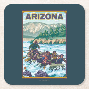 Flod RaftingArizona Underlägg Papper Kvadrat