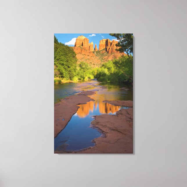 Flod vid Red Rock Crossing, Arizona Canvastryck (Framsida)