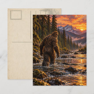 Flod vid skymning Bigfoot vykort