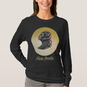 Flöda Fritt - Zen Oceanisk Andlig Konst T Shirt
